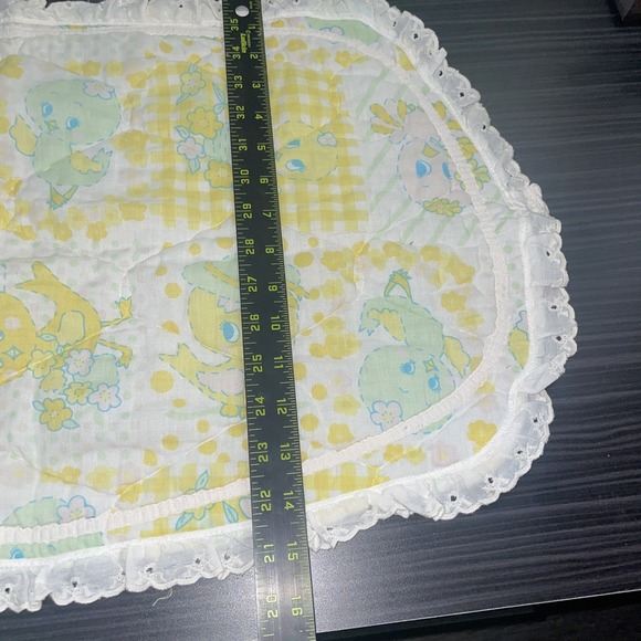 Vintage Baby Changing Table Cover or Seat Cover Baby Chicks & Flowers Pastels - Picture 6 of 6